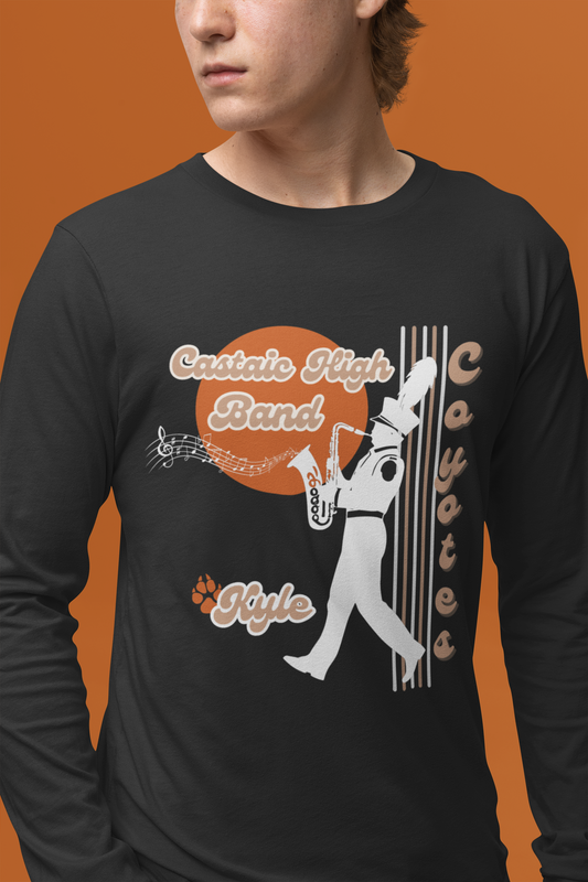 Castaic High Band tee long sleeve customize with name